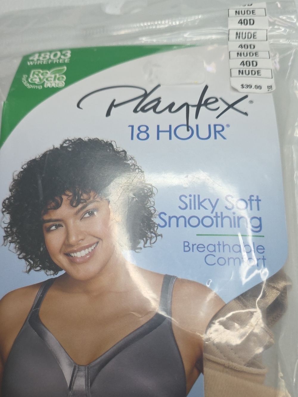Playtex 18 Hour Silky Soft Smoothing Bra in Nude and Gray